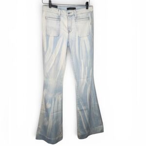 Genetic Denim Tie Dye Flared High Rise Jeans